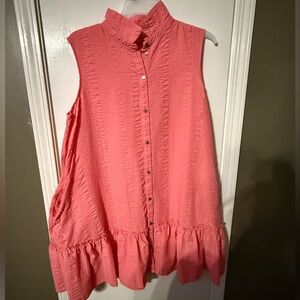 Women’s sleeveless dress, pink, size XXXL (20)
